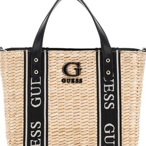 Guess Black and Tan Tote Bag with Classic Design